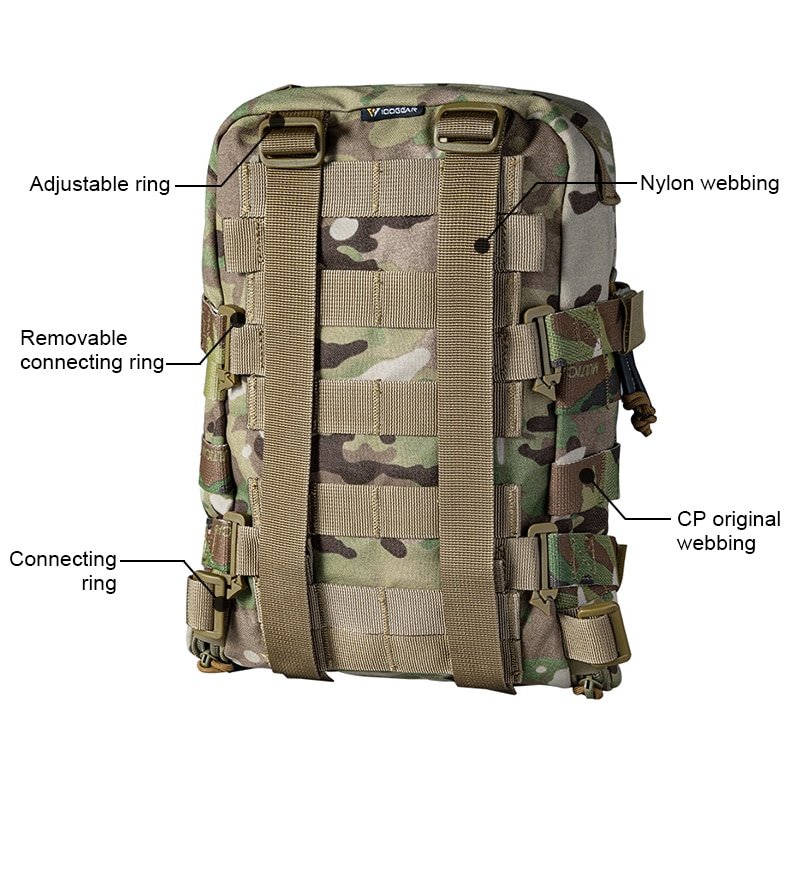 IDOGEAR-Mini bolsa de hidratación, mochila de hidratación, bolsa Molle de asalto, bolsas tácticas militares para agua deportiva al aire libre, 3530