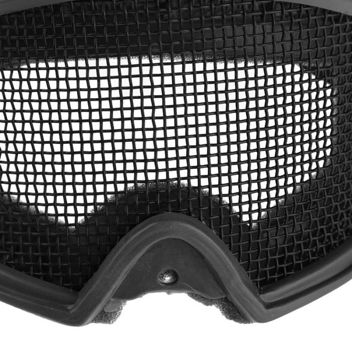 Gafas de malla de Metal para adultos, protección para ojos tácticos, para deportes al aire libre, senderismo, caza, accesorios