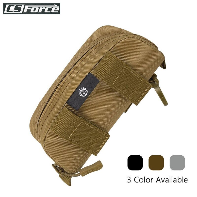 Molle-funda de transporte táctica para gafas, resistente al agua y golpes