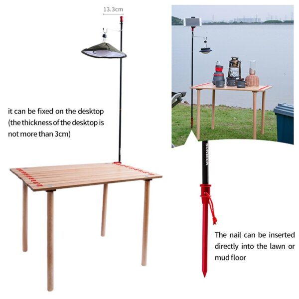 Lámpara plegable multifuncional para acampada, caza y pesca aleación de aluminio - Imagen 5