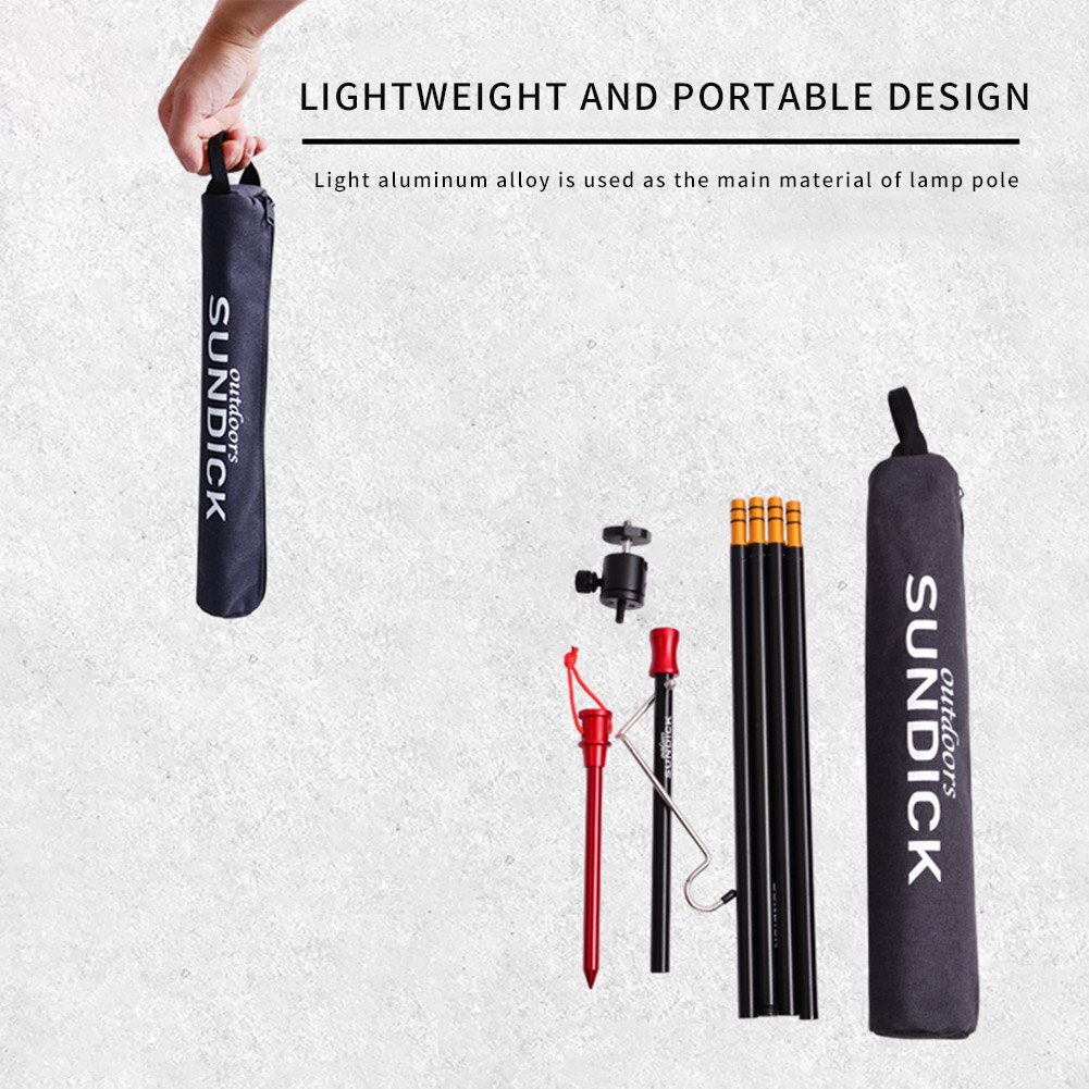 SUNDICK-Lámpara plegable multifuncional para acampada, caza y senderismo, poste de pesca portátil de aleación de aluminio, Fixi SUNDICK-Lámpara plegable multifuncional para acampada, caza y senderismo, poste de pesca portátil de aleación de aluminio, Fixi