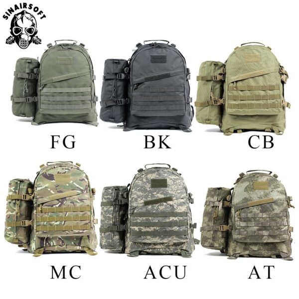 Mochila táctica militar de gran capacidad, 55L, 1000D, 3D, Outdoor, para acampar, senderismo, - Imagen 6