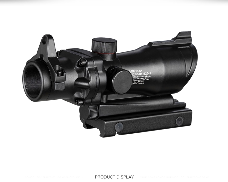 Tácticas ACOG 1X32 táctico Vista de punto rojo óptico visores ACOG punto rojo alcance miras de caza verde retícula con 20mm montaje Tácticas ACOG 1X32 táctico Vista de punto rojo óptico visores ACOG punto rojo alcance miras de caza verde retícula con 20mm montaje