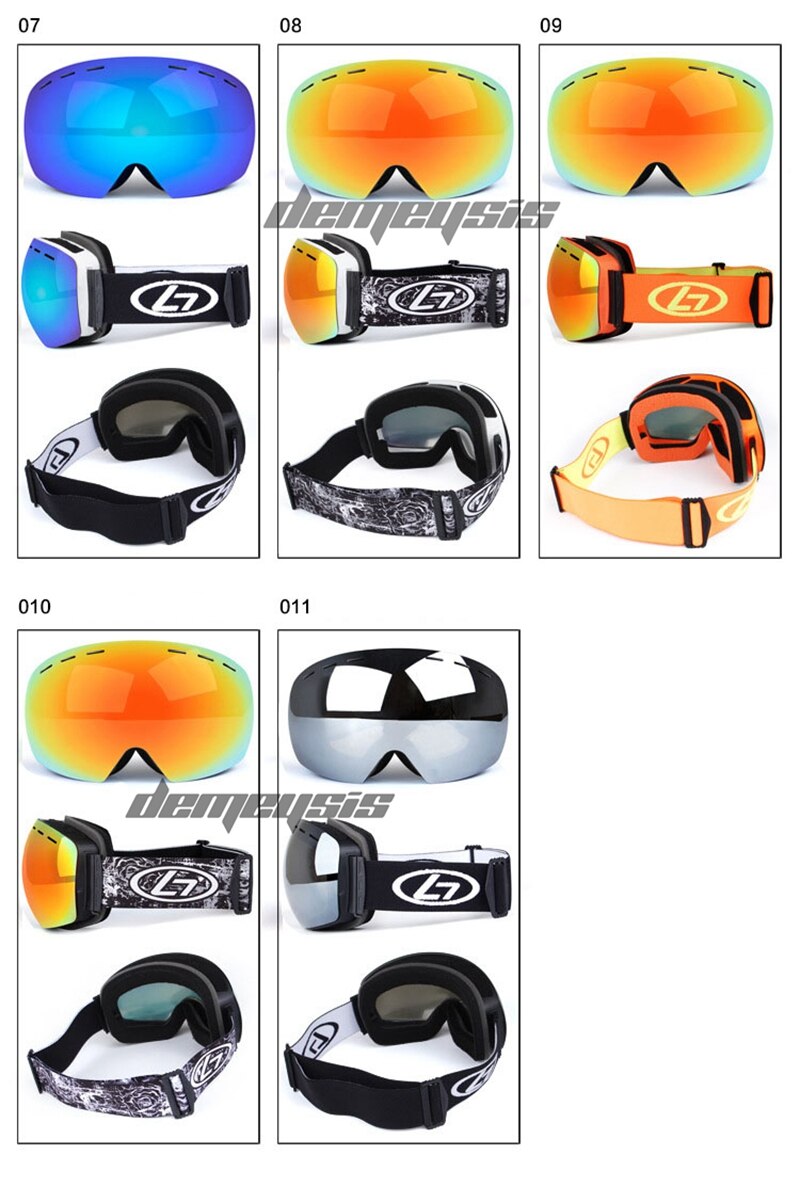 Gafas de esquí capa UV400 Anti-fog esquí grande máscara gafas de sol esquí hombres mujeres Snowboard