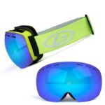 Gafas de esquí capa UV400 Anti-fog esquí grande máscara gafas de sol esquí unisex Snowboard