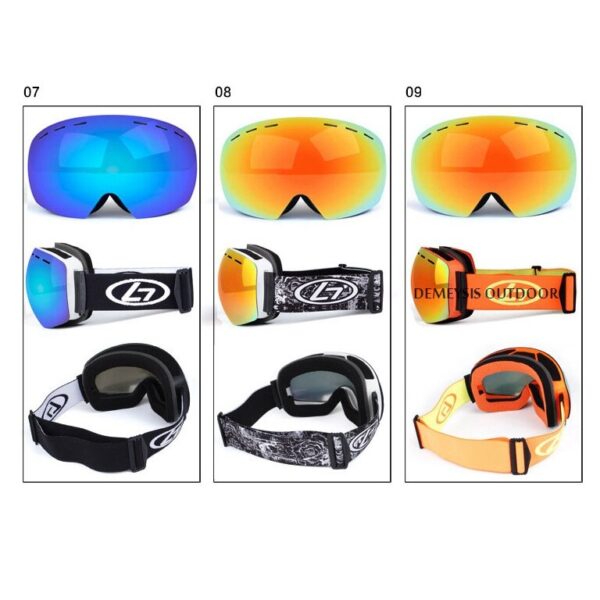 Gafas de esquí capa UV400 Anti-fog esquí grande máscara gafas de sol esquí unisex Snowboard - Imagen 4