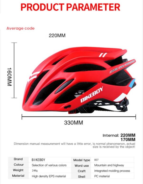 Casco ultraliviano Bikeboy Ciclismo deportes outdoor - Imagen 3