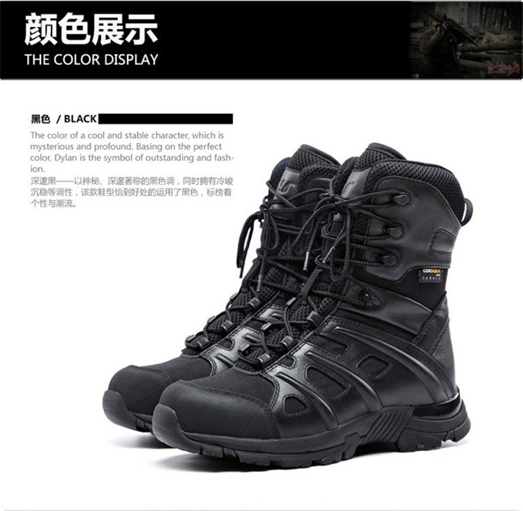 PAVEHAWK Shoes Men Sneakers Leather Waterproof Army Tactical Military Boots Outdoor Sport Desert Climbing Trekking Hiking Shoes