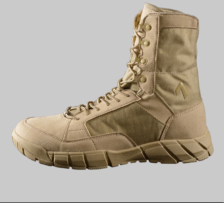 Zapatillas de deporte de primavera para hombre, para exteriores, escalada, senderismo, ultraligero, transpirables, de tubo alto, botas tácticas militares de combate, desierto, zapatillas