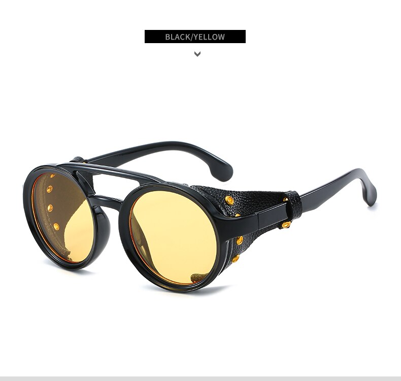 Steampunk Vintage rojo senderismo gafas de sol hombres Punk redondo Retro gafas de sol de mujer 2020 gafas de los hombres de estilo gótico tonos UV400