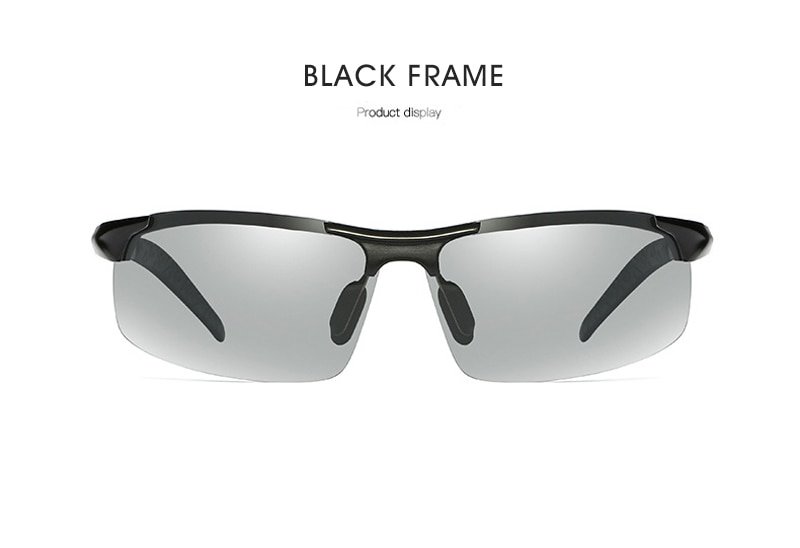 2021 Aluminum Rimless Photochromic Sunglasses Men Polarized Day Night Driving Glasses Chameleon Anti-Glare gafas de sol hombre