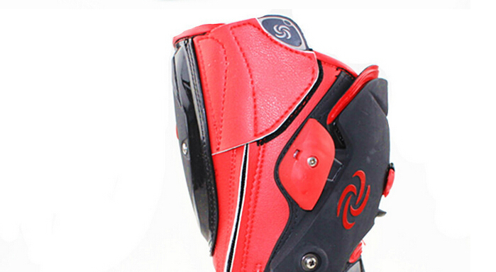 Botas de moto de cuero de microfibra para hombre, botines de Motocross hasta la rodilla para carreras de velocidad Botas de moto de cuero de microfibra para hombre, botines de Motocross hasta la rodilla para carreras de velocidad