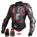 Chaquetas de protección de cuerpo completo para motocicleta, ropa de motocross para hombre, armadura negra y roja, ropa de Moto GP