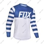 Camiseta de manga larga de ciclismo para hombre, Jersey de manga larga con rayas azules para ciclismo de montaña y Motocross, secado rápido