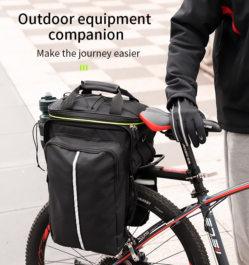 West Biking-Bolsa de equipaje para bicicleta de montaña, 3 en 1, resistente al agua, de gran capacidad, para viaje, nuevo