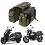 Alforja Bolso motocicleta, material de lona impermeables, bolsos laterales, para moto