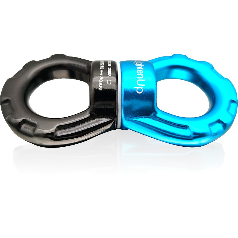 Conector de Rotor giratorio de oscilación de roca al aire libre, dispositivo rotacional más seguro, rueda Universal en forma de 8 para escalada, rescate de rappel en roca