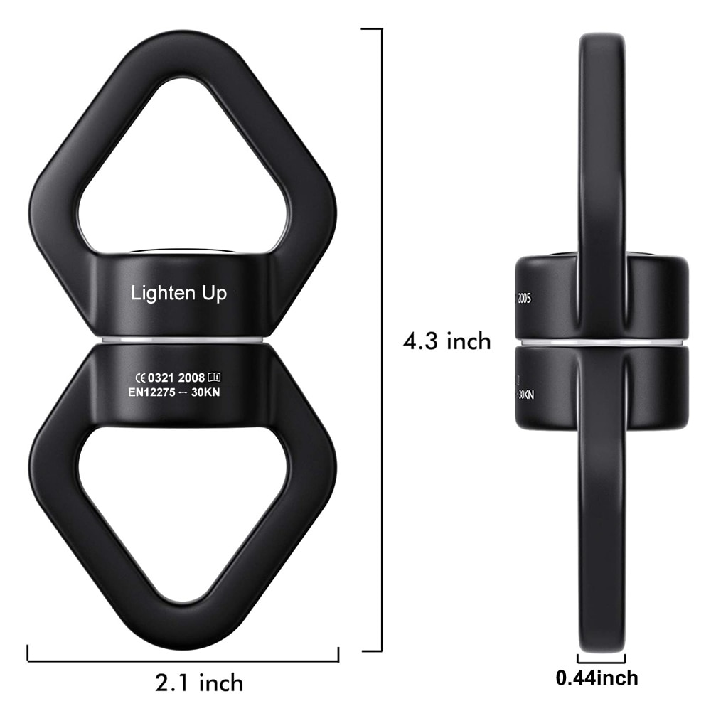 Conector de Rotor giratorio de oscilación de roca al aire libre, dispositivo rotacional más seguro, rueda Universal en forma de 8 para escalada, rescate de rappel en roca