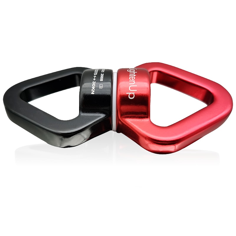Conector de Rotor giratorio de oscilación de roca al aire libre, dispositivo rotacional más seguro, rueda Universal en forma de 8 para escalada, rescate de rappel en roca