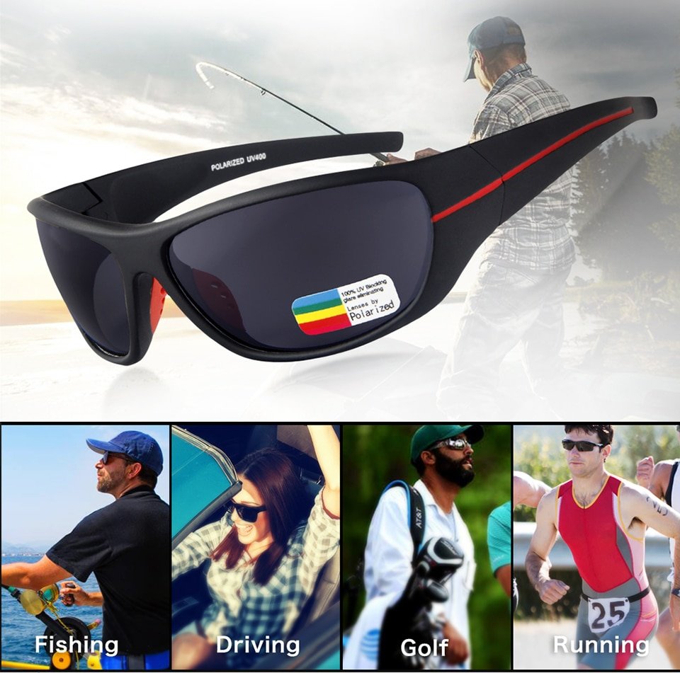 QUESHARK-gafas de sol polarizadas para hombre y mujer, lentes de sol deportivas de pesca con protección UV400, antideslumbrantes, para senderismo, TR90