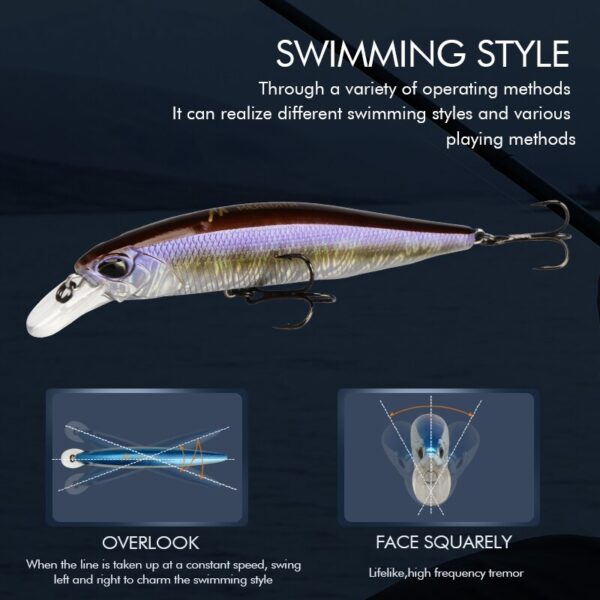 MRERDITH-señuelo iscas de señuelos pesca JERK MINNOW 100F 14g, Wobbler flotante, 24 colores, cebo duro, calidad profesional Depth0.8-1,0m isca artificial frete gratis black minnow - Imagen 3