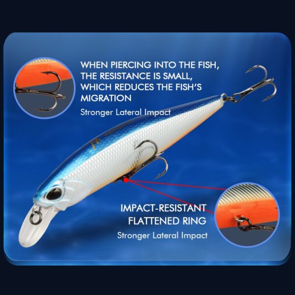 MRERDITH-señuelo iscas de señuelos pesca JERK MINNOW 100F 14g, Wobbler flotante, 24 colores, cebo duro, calidad profesional Depth0.8-1,0m isca artificial frete gratis black minnow - Imagen 6