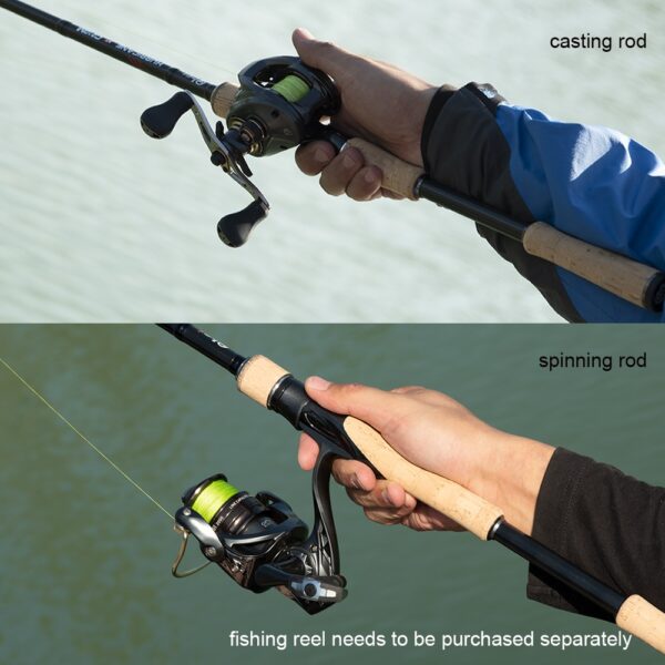 Obei-caña de pescar Spinning HURRICANE 1,8/2,1/2,4/2,7 m, Fuji o TS Guide, Baitcasting de viaje para caña de pescar, M/ML/MH/H - Imagen 6