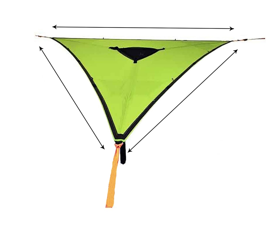 Hamaca multipersona para exteriores, diseño de 3 puntos, portátil, multifuncional, triangular, aérea, conveniente para dormir y acampar