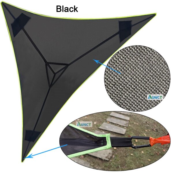 Hamaca multipersona para exteriores, diseño de 3 puntos, portátil, multifuncional, triangular, aérea, conveniente para dormir y acampar - Imagen 6