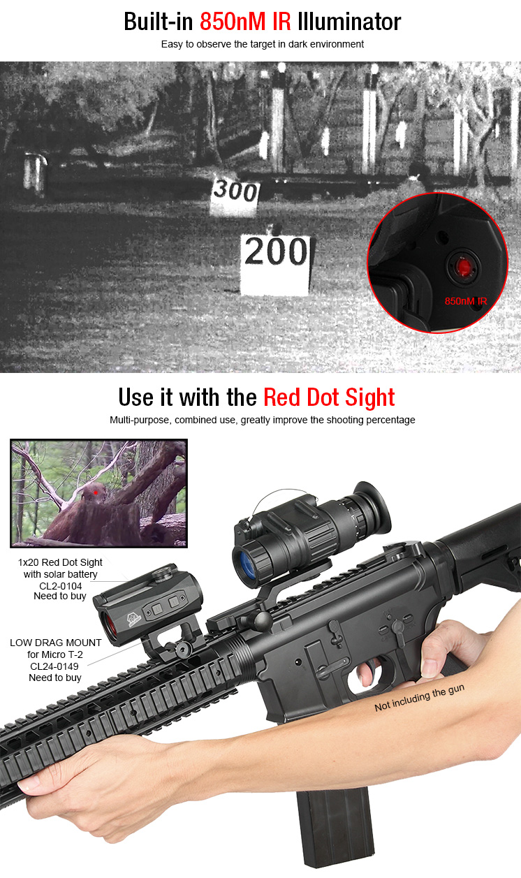 PVS-14 táctico de fábrica, mira de visión nocturna con adaptador de montaje de rhino para casco de caza, dragón táctico, E.T, 1 Juego PVS-14 táctico de fábrica, mira de visión nocturna con adaptador de montaje de rhino para casco de caza, dragón táctico, E.T, 1 Juego
