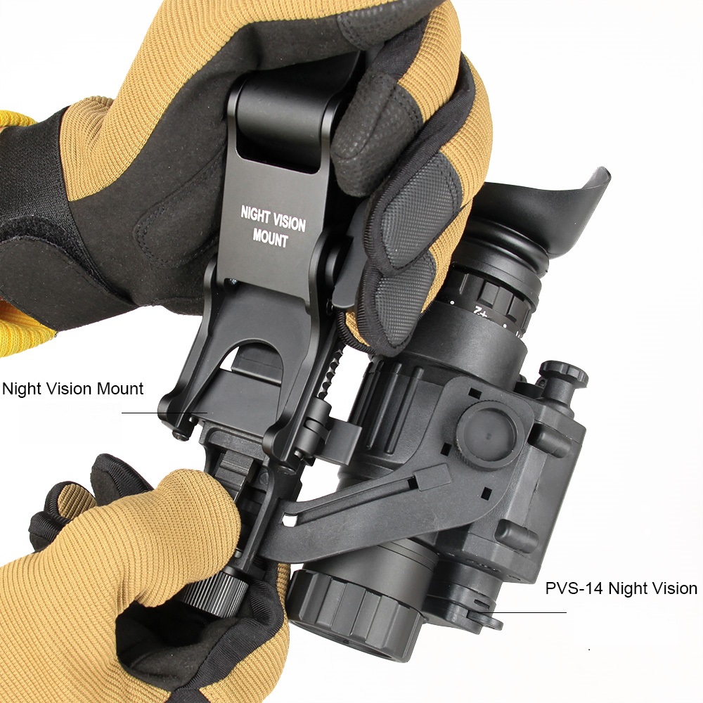 PVS-14 táctico de fábrica, mira de visión nocturna con adaptador de montaje de rhino para casco de caza, dragón táctico, E.T, 1 Juego PVS-14 táctico de fábrica, mira de visión nocturna con adaptador de montaje de rhino para casco de caza, dragón táctico, E.T, 1 Juego