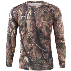 Camiseta de camuflaje para hombre, camisa de manga larga de secado rápido, transpirable, para deportes al aire libre, camisetas militares tácticas de combate del ejército