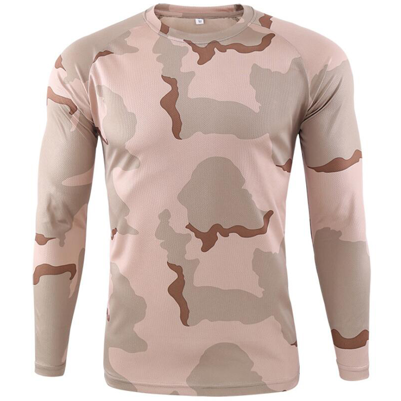 Camiseta de camuflaje para hombre, camisa de manga larga de secado rápido, transpirable, para deportes al aire libre, camisetas militares tácticas de combate del ejército Camiseta de camuflaje para hombre, camisa de manga larga de secado rápido, transpirable, para deportes al aire libre, camisetas militares tácticas de combate del ejército
