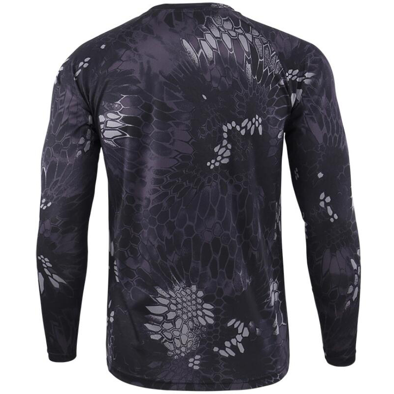 Camiseta de camuflaje para hombre, camisa de manga larga de secado rápido, transpirable, para deportes al aire libre, camisetas militares tácticas de combate del ejército Camiseta de camuflaje para hombre, camisa de manga larga de secado rápido, transpirable, para deportes al aire libre, camisetas militares tácticas de combate del ejército