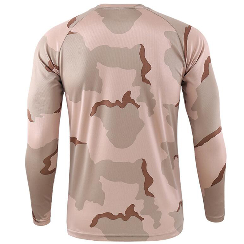 Camiseta de camuflaje para hombre, camisa de manga larga de secado rápido, transpirable, para deportes al aire libre, camisetas militares tácticas de combate del ejército Camiseta de camuflaje para hombre, camisa de manga larga de secado rápido, transpirable, para deportes al aire libre, camisetas militares tácticas de combate del ejército