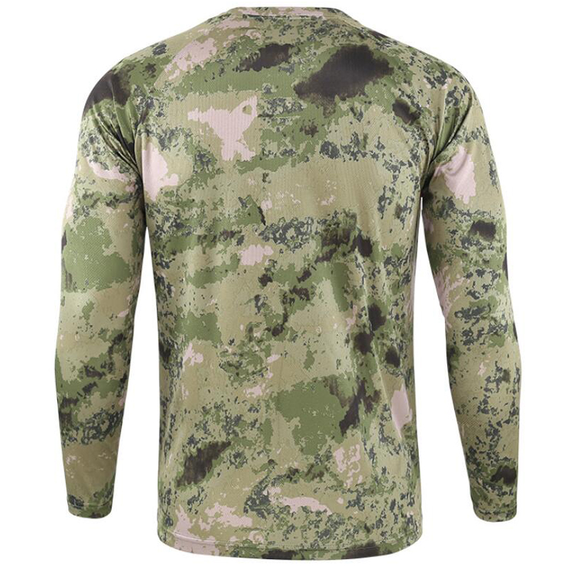 Camiseta de camuflaje para hombre, camisa de manga larga de secado rápido, transpirable, para deportes al aire libre, camisetas militares tácticas de combate del ejército Camiseta de camuflaje para hombre, camisa de manga larga de secado rápido, transpirable, para deportes al aire libre, camisetas militares tácticas de combate del ejército