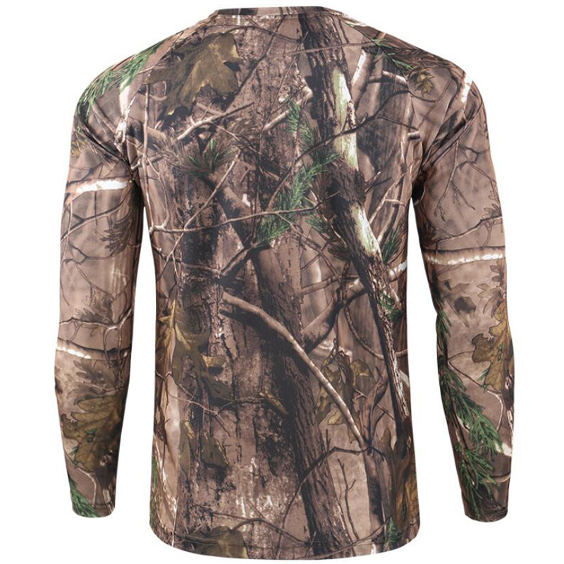 Camiseta de camuflaje para hombre, camisa de manga larga de secado rápido, transpirable, para deportes al aire libre, camisetas militares tácticas de combate del ejército - Imagen 2