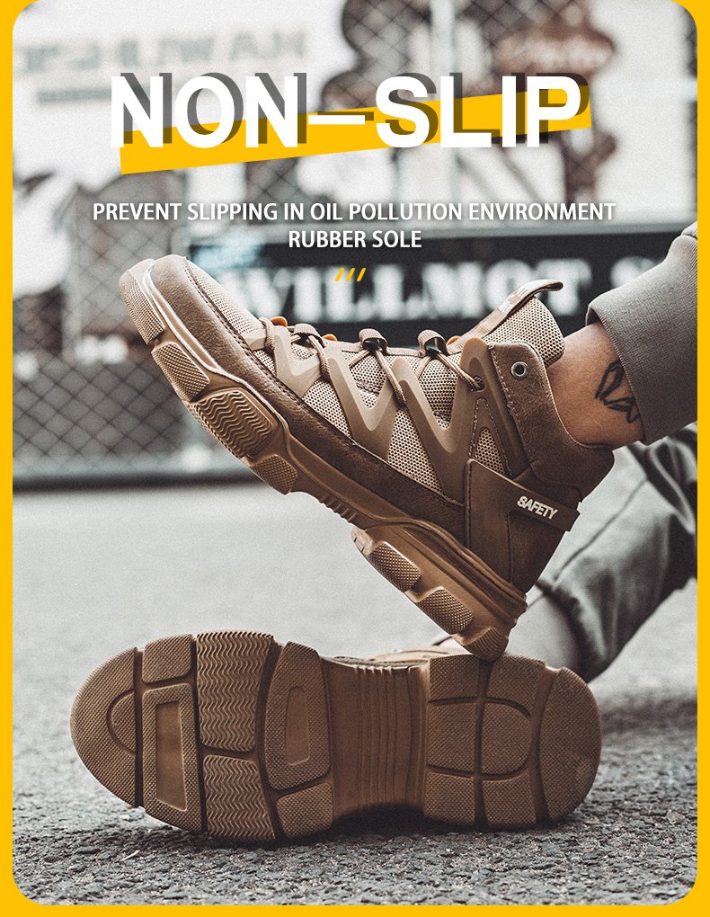 Botas de trabajo indestructibles para hombre, zapatos de seguridad con punta de acero, a prueba de perforaciones, calzado de seguridad para adultos