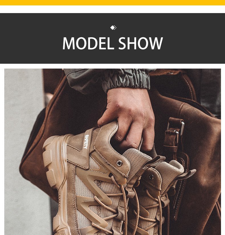 Botas de trabajo indestructibles para hombre, zapatos de seguridad con punta de acero, a prueba de perforaciones, calzado de seguridad para adultos