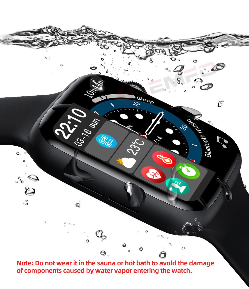 Lemfo-reloj inteligente Iwo 14 Pro HW67 reloj inteligente hombre Llamada Bluetooth NFC Imagen de la esfera personalizada Presión arterial Frecuencia cardíaca reloj inteligente mujer smartwatch Soporte para Android Ios