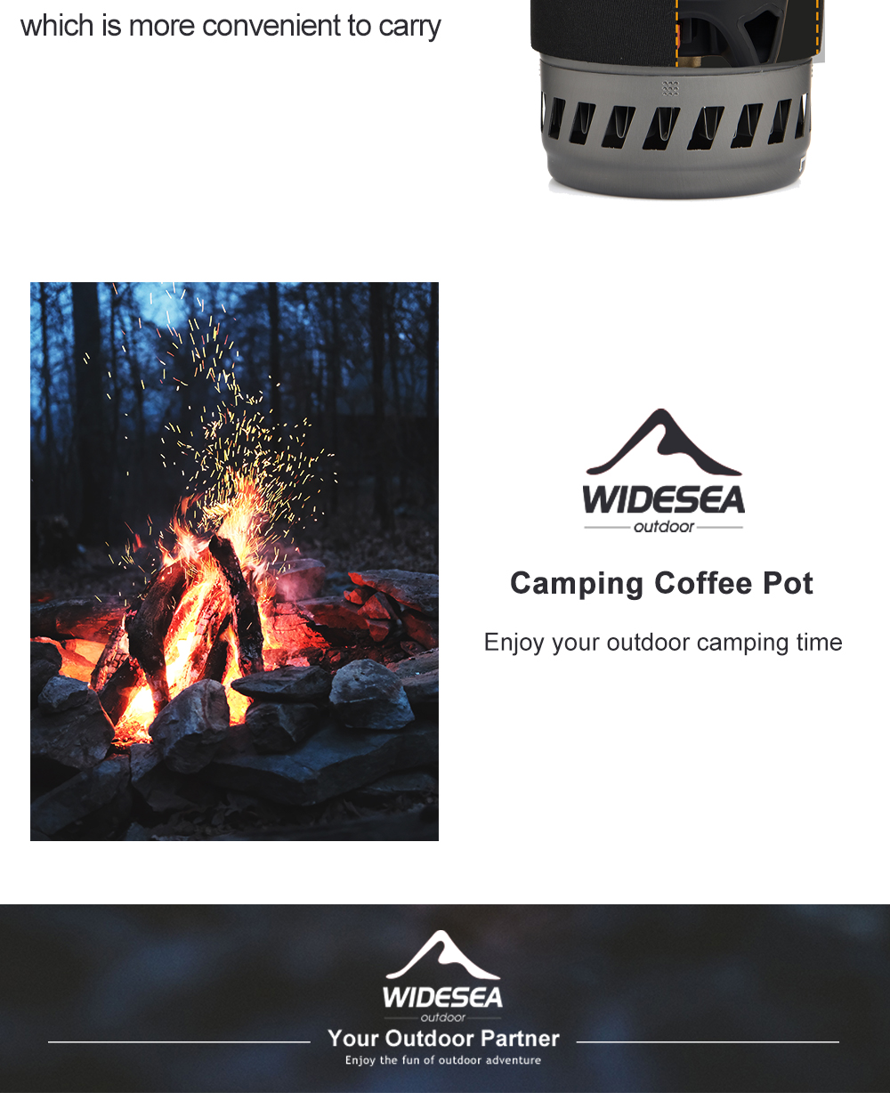 Widesea-Sistema de cocina para acampar con intercambiador de calor, estufa de Gas para exteriores, quemador, taza de café para turismo, vajilla Widesea-Sistema de cocina para acampar con intercambiador de calor, estufa de Gas para exteriores, quemador, taza de café para turismo, vajilla