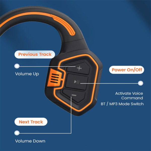 Auriculares de conducción  inalámbricos impermeables IPX8, deportivos, Bluetooth 5,1 - Imagen 6