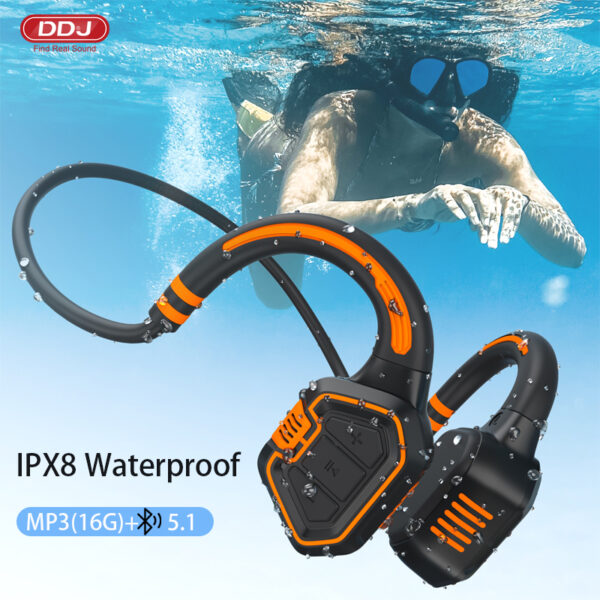 Auriculares de conducción  inalámbricos impermeables IPX8, deportivos, Bluetooth 5,1