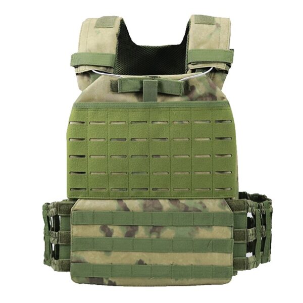 Chaleco táctico militar con porta  de placa pesada con sistema Molle, chaleco pesado para entrenamiento - Imagen 6