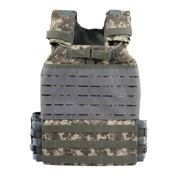 Chaleco táctico militar con porta  de placa pesada con sistema Molle, chaleco pesado para entrenamiento - Imagen 3