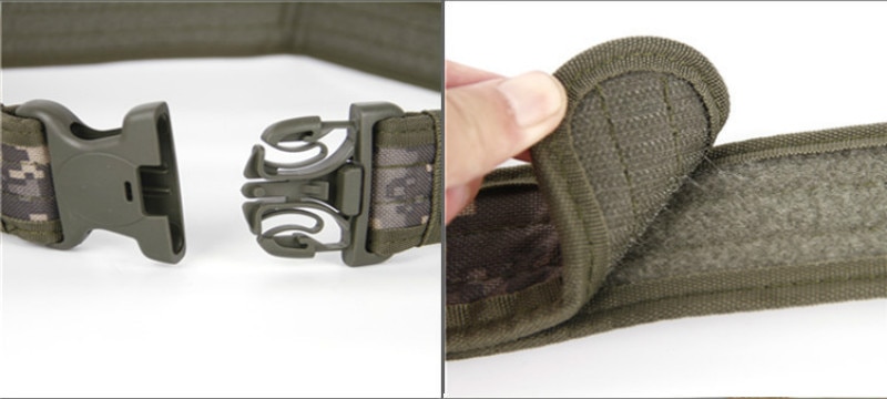 Conjunto de cinturones de combate de estilo militar para hombre, cinturón táctico de liberación rápida con gancho para bolsa, a la moda, militar, para caza al aire libre