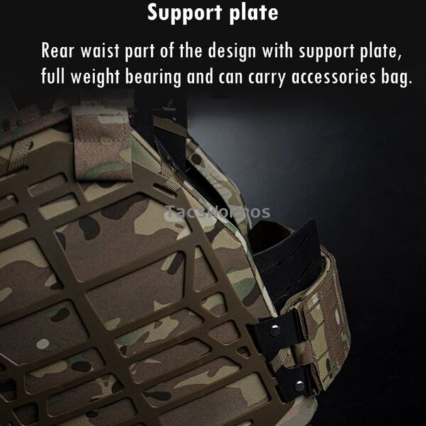 Chaleco protector con hebilla de liberación rápida Airsoft, chalecos de combate táctico Molle, Airsoft, Entrenamiento - Imagen 5
