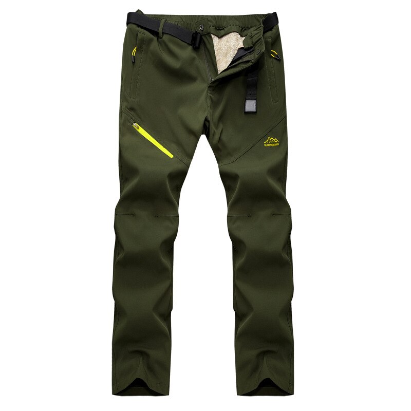 MCLAOSI-Pantalones cálidos de lana para hombre, ropa gruesa impermeable para senderismo, pesca, Camping, Escalada, Deportes al aire libre, Invierno