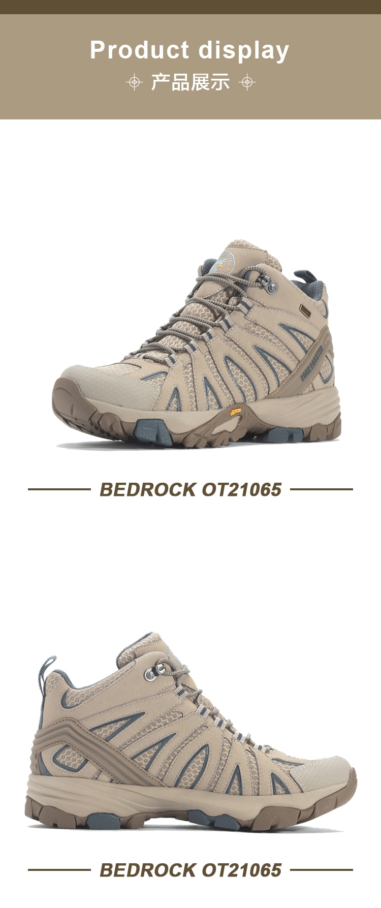 ROCKROOSTER-zapatos de senderismo al aire libre, zapatillas militares impermeables antideslizantes, botas de combate transpirables para senderismo en el desierto