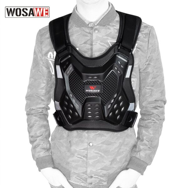 WOSAWE-Jofa Proteccion moto Chaqueta  de motocicleta, chaleco de elástica, equipo de carreras, Motocross, ropa de protección corporal - Imagen 6